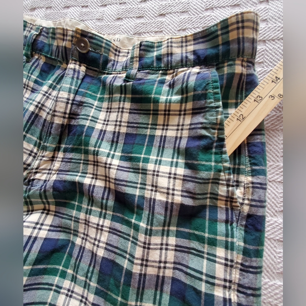 Lands' End Shorts Canvas Plaid Chino Multicolor Preppy Cotton Vacation Ready - Picture 11 of 14